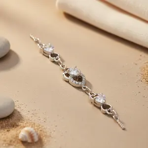 Bracelet en argent 925 pour femmes avec zircone cubique, bijoux élégants en cristal, cadeau - Product Image 3