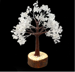 Árbol de gemas de cuarzo transparente para decoraciones, árbol de piedras preciosas naturales de cuarzo transparente, 500 chips, venta al por mayor - Product Image 2