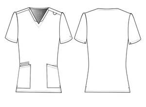 Nouveau haut tunique de gommage médical unisexe de haute qualité avec poche en option tissu sergé confortable couleur et logo personnalisables - Product Image 3