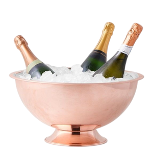 Trendy Silver Champagne bowl Stainless Steel <b>Ice</b> Bowls Round Shape Wine Cooler for Beer Soft <b>Drink</b> Party Barware Use - Product Image 6