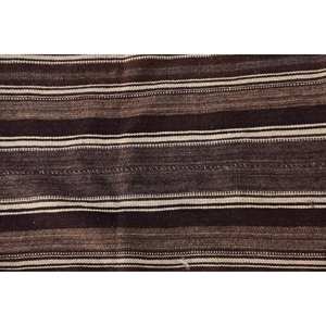 Tapis en laine classique rayé beige marron vintage 230x650cm motif couloir rectangle abstrait Viscose PP matériau Latex soutenu - Product Image 5