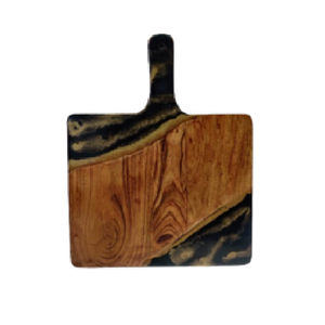 แผ่นไม้ไผ่วอลนัททรงสี่เหลี่ยมสำหรับหั่นเสิร์ฟชาร์คิวรี่มะม่วงทำจากเรซิน - Product Image 1