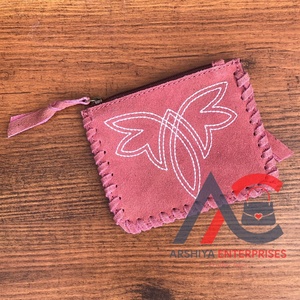 Nouveau Vente De Noël Botte Point Brun Daim En Cuir Porte-Monnaie Carte De Stockage Argent Sac Personnalisé En Cuir Véritable Petit Fermeture Éclair Portefeuilles - Product Image 1