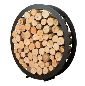 Soporte de troncos de diseño de lujo de Metal con acabado negro recubierto de nuevo diseño soporte de troncos de Metal hecho a mano de alta calidad - Product Image 4