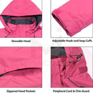 Top qualité vente chaude automne randonnée femmes dames pluie extérieur imperméable à glissière coupe-vent imperméable manteau Outwear veste - Product Image 5
