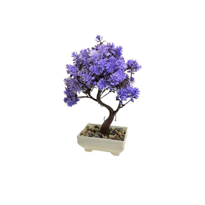 Decorative Desktop 25cm Artificial Purple Tree