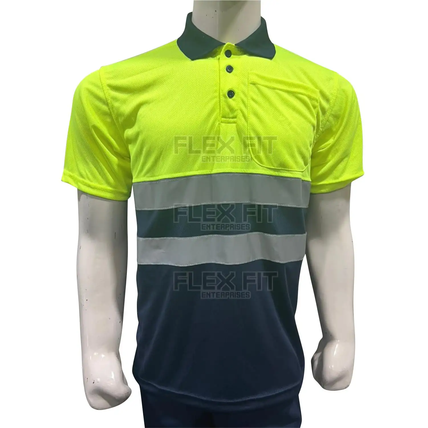 Yeni tasarım yüksek kalite güvenlik Polo T Shirt erkek Hi Vis güvenlik Polo GÖMLEK güvenlik son reflektör gömlek