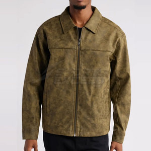 Fashion Wear Men's <b>Winter</b> <b>Leather</b> <b>Jacket</b> with Front Logo and Letter Pattern High Quality Hot Selling - Product Image 4