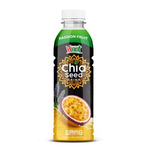 Boisson aux graines de chia et jus de fruit de la passion 16,9 fl oz – Fabricant de boissons en concentré et purée en bouteille, OEM/ODM, marque privée - Product Image 1