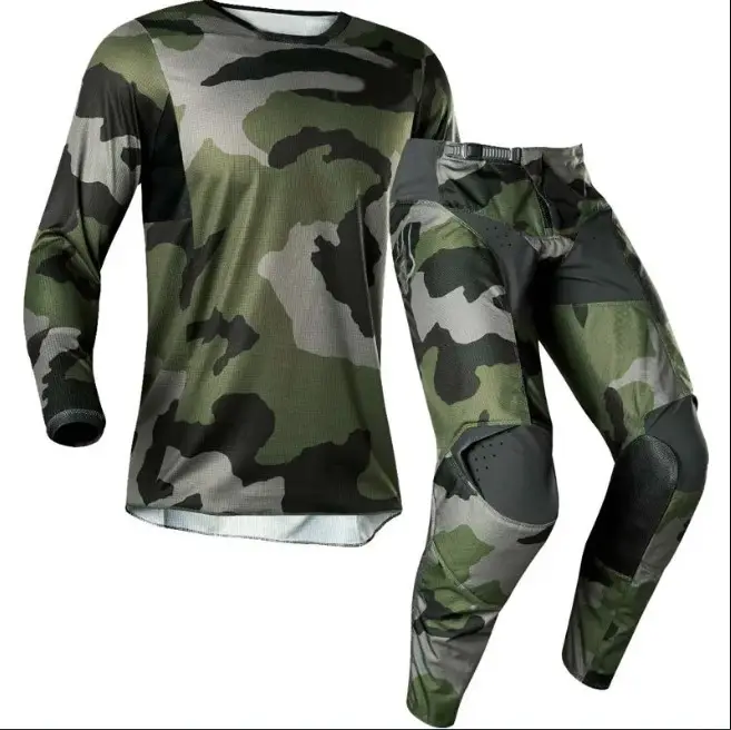 Men Downhill Camouflage Jerseys Bike Shirts Off Road Motorcycle Jersey Motocross Racing Men Riding Suit