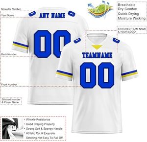 Camisetas de fútbol personalizadas con el logotipo del número del nombre del equipo, uniformes deportivos para clubes, escuelas, pedidos al por mayor OEM - Product Image 3