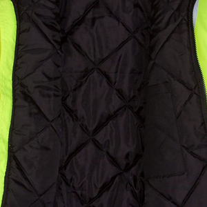 Veste de sécurité d'hiver unisexe multi-poches avec protection réfléchissante en toile matelassée à capuche pour chantier - Product Image 5