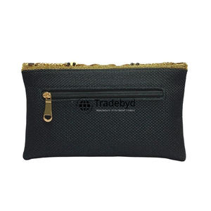 Tradebyd Sac à main brodé élégant et fait à la main pour les mariages et les cadeaux Fermeture à glissière Fonction douce - Product Image 3