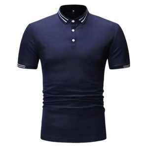 Polo pour homme en coton de haute qualité sur mesure Votre propre conception Polo à manches courtes pour homme T-shirt décontracté respirant d'été pour homme Polo - Product Image 4
