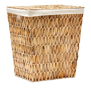 Handicrafts Natural Water Hyacinth Laundry Basket Liner Washable Straw <b>Hamper</b> for Seagrass <b>Storage</b> in the Laundry Room - Product Image 2