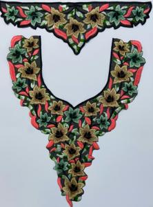 Patchs brodés à coudre de créateur avec fil métallique et perles Col exquis pour vêtements et vêtements - Product Image 4