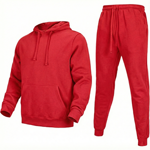 Unisex <b>Velour</b> <b>Tracksuit</b> Set Custom Logo Two Piece Jacket Jogger Solid Color 100% Cotton Low MOQ for Men's Sweatsuit for Spring - Product Image 4