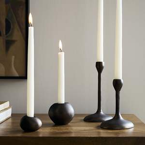 Bougeoir artistique avec revêtement en poudre noire et plusieurs tailles personnalisées de finition pour la décoration de la maison et d'occasion - Product Image 4