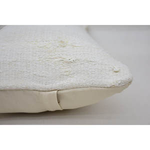 Almohada de lana de retazos Beige Toile 12x24 pulgadas almohada decorativa tejida Vintage rústica/primitiva para ropa de cama portátil - Product Image 4