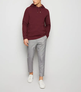 Sweat à capuche en molleton 100% coton pour homme, design personnalisé, style streetwear décontracté pour l'hiver, couleur unie, respirant, personnalisable - Product Image 4