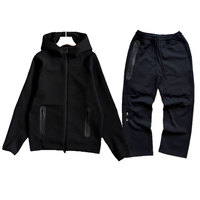 Grosir Innovears Regular Fit 100% katun Tracksuit Set Custom logo pria kosong polos Tracksuit Zip up Hoodie dan Sweatpants