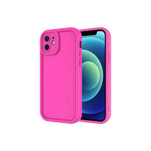Coque de téléphone en silicone premium rose foncé à motif ananas SCKS pour iPhone 11 11 Pro 14 Plus 7 Plus SE - Protection de l'appareil photo, étui en TPU - Product Image 1