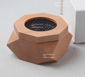 Handmade Wooden <b>Oud</b> <b>Burner</b> - Traditional Mubkhar for Bakhoor & Incense with Arabic Design - Product Image 6