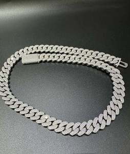 Moissanita VVS, Plata de Ley 925, 14 mm, 22 Pulgadas - Product Image 3