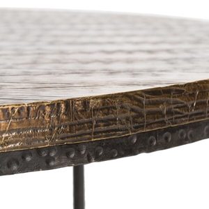 Table basse et table centrale de style moderne et antique, décorative, ronde, pour salon, chambre à coucher, en métal laiton - Product Image 3