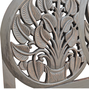 Handmade Boho Carved Wood Bed <b>Headboard</b> Hand Sculpted Wall Art Hanging Wood <b>Headboard</b> Black Antique <b>Vintage</b> <b>Headboard</b> Bed Decor - Product Image 4