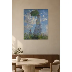 Fida Monet Femme et enfant avec parasol, impression sur toile - Product Image 1