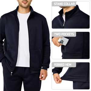 Conjunto Deportivo Informal de Invierno para Hombre con Logotipo Personalizado, Tejido de Forro Polar Transpirable para Entrenamiento al Aire Libre, Talla Grande - Product Image 5