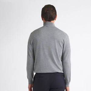 Pull-over pour homme en coton 100% doux, respirant, coupe ajustée, manches longues, avec logo sur le devant, vente en gros personnalisée - Product Image 3
