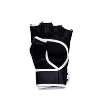 Gants en cuir PU demi-doigt personnalisés pour les arts martiaux et la boxe Concevez votre propre logo-Gants d'entraînement MMA UFC de vente chaude