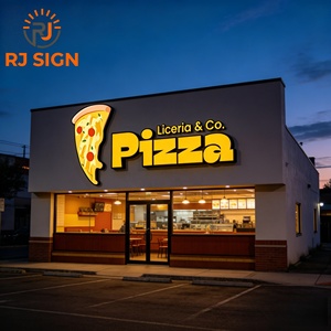 Letrero Luminoso LED Personalizado para Negocios, Letrero Comercial con Letras LED 3D, Logotipo de Restaurante, Letrero de <span class=keywords><strong>Pizza</strong></span> para Publicidad Exterior - Product Image 1