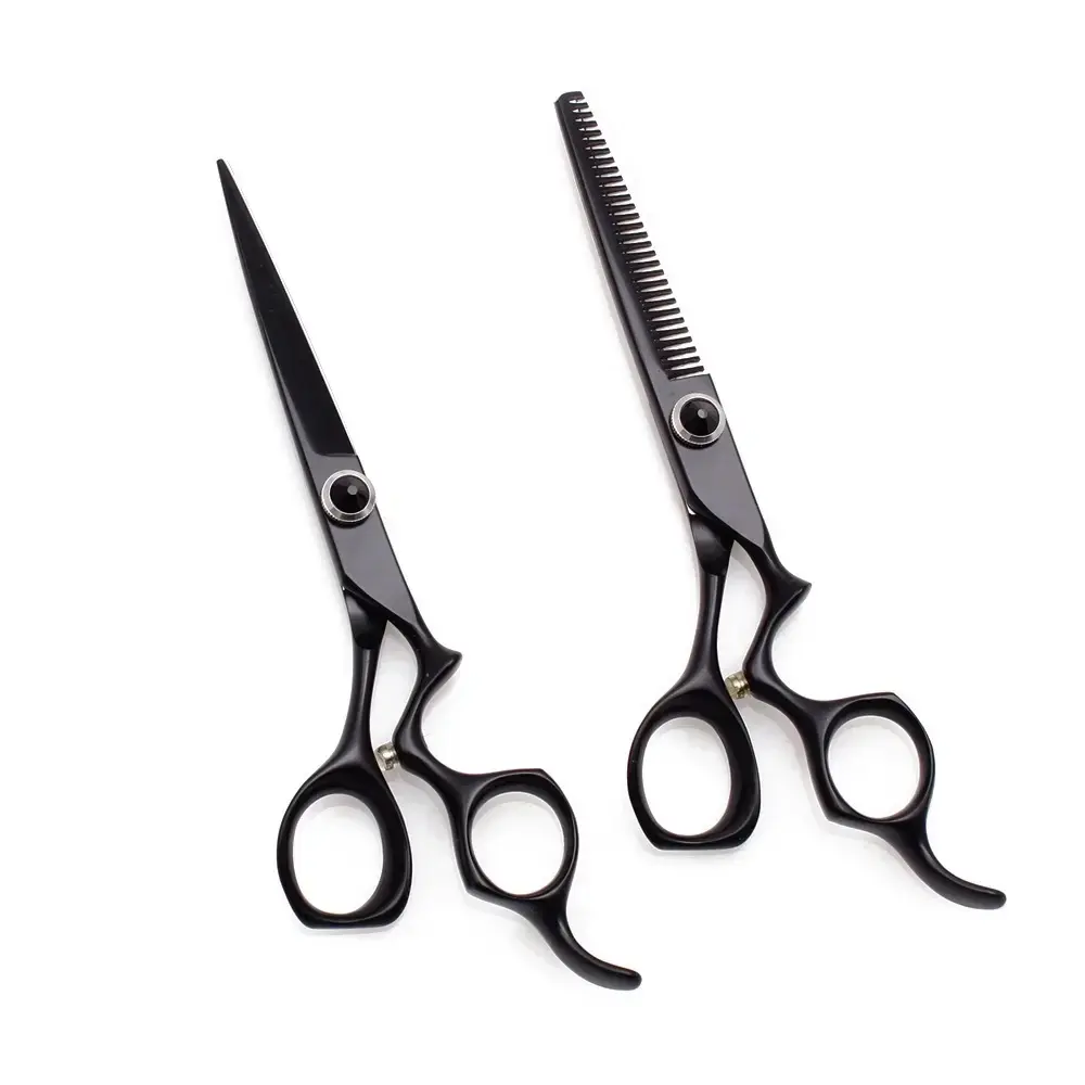 Professional Hair Cutting Scissors Black Plasma Color High Quality Stainless Steel Barber Scissor For Salon