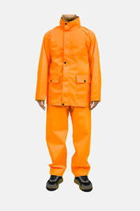 Traje Impermeable Reflectante y Cortavientos, Chaqueta y Pantalones de Poliéster Amarillo para Trabajo, Seguridad Industrial y Uso en Exteriores - Product Image 3