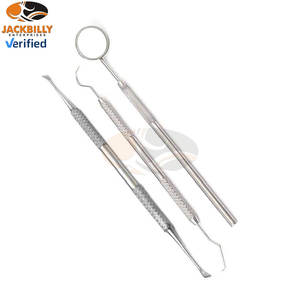 Kit de examen Dental de acero inoxidable de 5 piezas Premium, espejo de boca médico para Hospital, escalador Dental, raspador de sarro, Manual MOL - Product Image 3