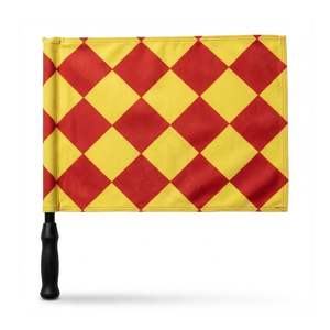 Two Color Contrast Soccer Linesman <b>Flag</b> with Foam Handle High Visibility Green and Red Match Official Assistant <b>Flag</b> Set - Product Image 4