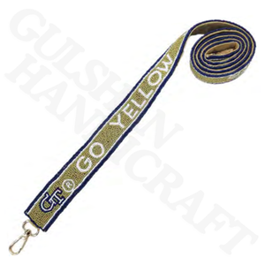 Hermoso cinturón bordado a mano con diseño de PATA DE GATO en azul y blanco para niñas de la India - Product Image 5