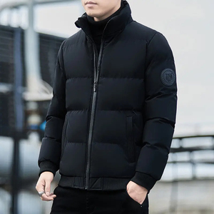 Chaqueta Bomber de Invierno para Hombre, Fabricación OEM, Cuello Alto, Antibacteriana, Logotipo Frontal Personalizado, Tela para Exteriores de Huzaifa Products - Product Image 1