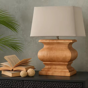 Lámpara de Mesa de Madera de Fabricante Confiable, Decorativa para Interiores, Estilo Loft, Iluminación para Sala de Estar, Estilo Urbano Moderno con Detalles Metálicos - Product Image 1