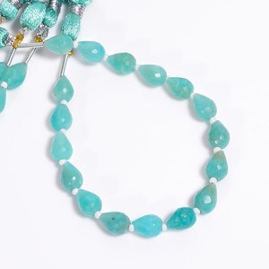 Amazonite naturelle facettes en forme de larme perles de pierres précieuses brins 6x8mm perles en vrac pour la fabrication de bijoux au prix d'usine en gros - Product Image 2