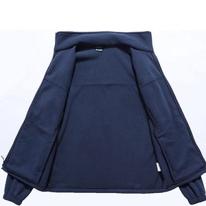 Veste polaire gris ardoise 240g, épaisse, thermique, couche intermédiaire, vêtements de travail d'automne, vente en gros OEM, fermeture éclair intégrale, broderie sur le devant - Product Image 3