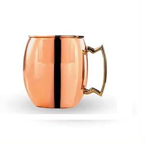 Mug en cuivre pur à 100 % avec poignée en laiton, mug Moscow Mule, décoration de table, mugs martelés pour les boissons - Product Image 5