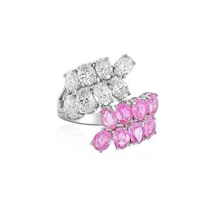 Anillo Ajustable de Moda Chapado en Oro de 18K con Acabado en Rodio - Product Image 1