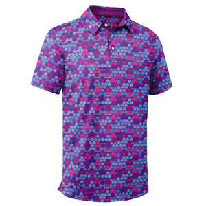 Polos de golf pour hommes en polyester de haute qualité, style uni, logo personnalisé, évacuation de l'humidité, séchage rapide, coupe classique - Product Image 1