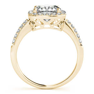 แหวนหมั้นเพชรทรงคุชชั่น 14K ทองคำขาว ประดับเพชร 0.50 กะรัต - Product Image 1