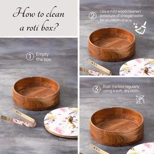 Boîte Chapati en bois faite à la main indienne de qualité supérieure avec couvercle boîte à Chapati en bois/boîte ROTI/casserole en bois meilleur prix - Product Image 3