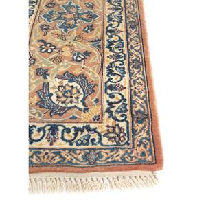 Tapis en laine et soie noués à la main Gulmarg Classic Gold, motifs médaillon abstraits rectangulaires pour la maison, le couloir, la chambre - Nouveau modèle Pae-5064 - Product Image 4